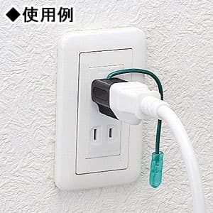 サンワサプライ 3P→2P変換アダプタ 平行型 3P・1個口 ブラック 3P→2P変換アダプタ 平行型 3P・1個口 ブラック TAP-AD1BKN 画像4