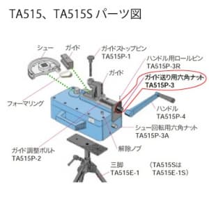 タスコ ガイド送り用六角ナット ガイド送り用六角ナット TA515P-3