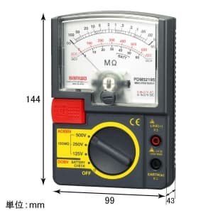 タスコ 3レンジ絶縁抵抗計 ディスチャージ機能搭載 インナーバッテリーチェック機能付 3レンジ絶縁抵抗計 ディスチャージ機能搭載 インナーバッテリーチェック機能付 TA453PD 画像2