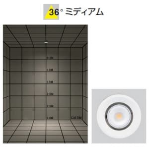 山田照明 【生産完了品】LEDダウンライト 取付穴φ125mm 埋込高115mm 電球色相当 定格光束1491lm FHT32W相当 ホワイト 【生産完了品】LEDダウンライト 取付穴φ125mm 埋込高115mm 電球色相当 定格光束1491lm FHT32W相当 ホワイト DD-3223-L 画像4