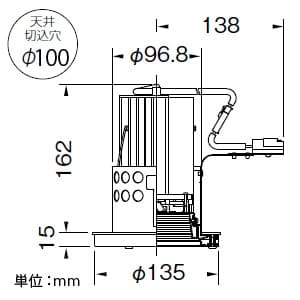 山田照明 【生産完了品】LEDダウンライト 防雨型 取付穴φ100mm 埋込高162mm 白色相当 定格光束809.7lm FHT32W相当 ホワイト 【生産完了品】LEDダウンライト 防雨型 取付穴φ100mm 埋込高162mm 白色相当 定格光束809.7lm FHT32W相当 ホワイト DD-3077-N 画像3