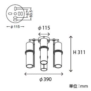 山田照明 【生産完了品】シャンデリア 4.5〜6畳向け E17クリプトン球(ホワイト)PS60W形×4 シャンデリア 4.5～6畳向け E17クリプトン球(ホワイト)PS60W形×4 LE-3770 画像3