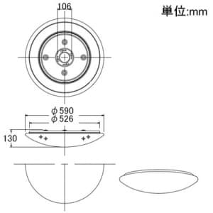 山田照明 【生産完了品】シーリングライト 8〜10畳向け 電球色 丸形蛍光灯 FHC34形+27形+豆電球 シーリングライト 8～10畳向け 電球色 丸形蛍光灯 FHC34形+27形+豆電球 LF-3925-L 画像3