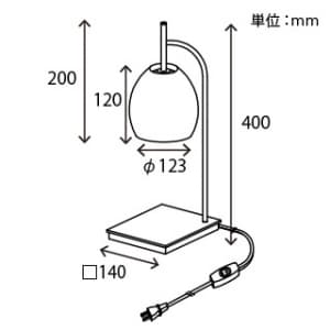 山田照明 【生産完了品】スタンドライト E17クリプトン球(ホワイト)PS60W形×1 ホワイト スタンドライト E17クリプトン球(ホワイト)PS60W形×1 ホワイト TE-4099 画像2