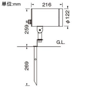 山田照明 【生産完了品】LED一体型スポットライト スパイクタイプ HID70W相当 昼白色 定格光束2993lm ブラック LED一体型スポットライト スパイクタイプ HID70W相当 昼白色 定格光束2993lm ブラック AD-2582-N 画像5