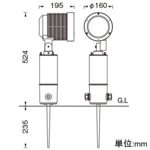 山田照明 【生産完了品】LED一体型スポットライト スパイクタイプ HID35相当 昼白色 定格光束1437lm ダークグレーメタリック LED一体型スポットライト スパイクタイプ HID35相当 昼白色 定格光束1437lm ダークグレーメタリック AD-2438-N 画像3