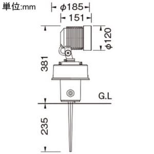 山田照明 【生産完了品】LED一体型スポットライト スパイクタイプ ダイクロハロゲン100W相当 昼白色 定格光束843lm ダークグレーメタリック LED一体型スポットライト スパイクタイプ ダイクロハロゲン100W相当 昼白色 定格光束843lm ダークグレーメタリック AD-2434-N 画像3