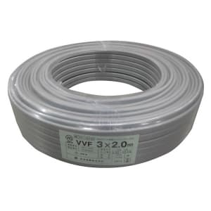 未使用品  VVF2.0×3C×100m 白