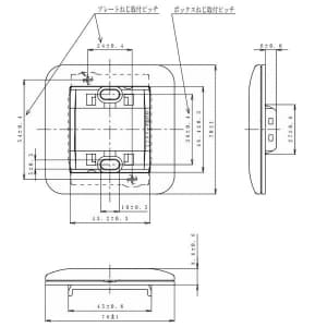 パナソニック ミニプレート 取付枠付 ラウンド ホワイト ミニプレート 取付枠付 ラウンド ホワイト WTC7071W 画像2