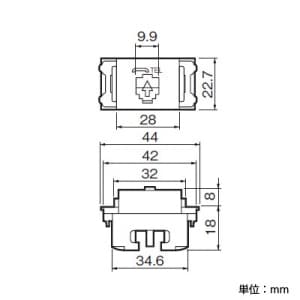 パナソニック 埋込テレホンモジュラジャック 6極2心 ホワイト 埋込テレホンモジュラジャック 6極2心 ホワイト WNT15629W 画像2