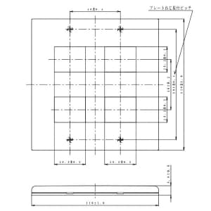 パナソニック 【限定特価】コンセントプレート 2連用 4コ(2コ+2コ)用 スクエア ベージュ コンセントプレート 2連用 4コ(2コ+2コ)用 スクエア ベージュ WTF8004F 画像2