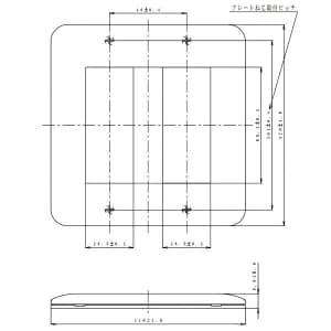 パナソニック コンセントプレート 2連用 6コ(3コ+2コ+1コ)用 ラウンド ベージュ コンセントプレート 2連用 6コ(3コ+2コ+1コ)用 ラウンド ベージュ WTF7006F 画像2