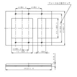 パナソニック コンセントプレート 3連用 2連接穴+3コ用 スクエア ベージュ コンセントプレート 3連用 2連接穴+3コ用 スクエア ベージュ WTF8503F 画像2