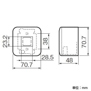 パナソニック 露出増設ミニボックス コンセント用 取付枠付 ラウンド ホワイト 露出増設ミニボックス コンセント用 取付枠付 ラウンド ホワイト WVC9001W 画像3