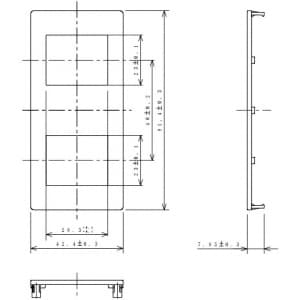 パナソニック 化粧カバー 2コ用 ホワイト 化粧カバー 2コ用 ホワイト WTF3112W 画像2