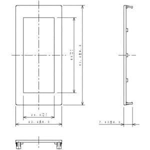 パナソニック 化粧カバー 3コ用 ホワイト 化粧カバー 3コ用 ホワイト WTF3113W 画像2