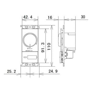 パナソニック 【生産完了品】埋込調光スイッチC 片切・3路両用 ロータリー式 500W 100V ウォームシルバー 埋込調光スイッチC 片切・3路両用 ロータリー式 500W 100V ウォームシルバー WTX57525S 画像2