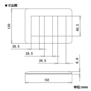 パナソニック コンセントプレート 9コ用 ラウンド コンセントプレート 9コ用 ラウンド WTX7009S 画像2