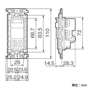 パナソニック 埋込熱線センサ付ナイトライト LED:電球色 0.6W コンセント付 15A 125V ベージュ 埋込熱線センサ付ナイトライト LED:電球色 0.6W コンセント付 15A 125V ベージュ WTF4065F 画像5