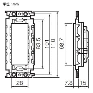 パナソニック フルカラー 埋込ダブルコンセント 取付枠付 15A 125V グレー フルカラー 埋込ダブルコンセント 取付枠付 15A 125V グレー WN1302H 画像2