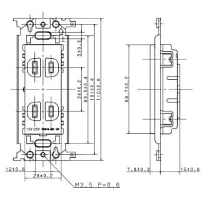 パナソニック フルカラー 埋込ダブルコンセント 取付枠付 15A 125V グレー フルカラー 埋込ダブルコンセント 取付枠付 15A 125V グレー WN1302H 画像3