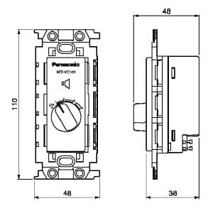 パナソニック 埋込ボリュームコントローラー スピーカー用 1W 埋込ボリュームコントローラー スピーカー用 1W WZ-VC101 画像2