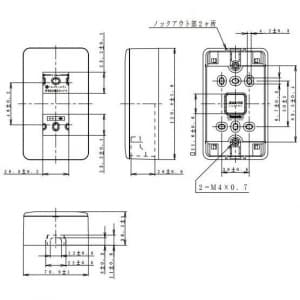 パナソニック フルカラー モダン薄型露出増設ボックス 2コ用 ミルキーホワイト フルカラー モダン薄型露出増設ボックス 2コ用 ミルキーホワイト WV7012W 画像2