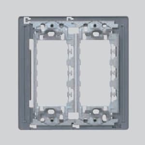 パナソニック フルカラー 絶縁取付枠 2連 グレー WN37082