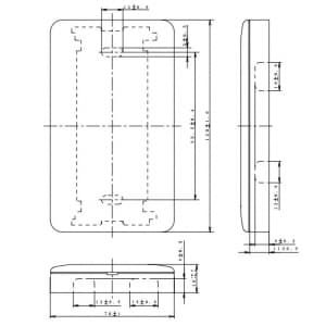 パナソニック フルカラー モダン腰高カバープレート 1連用 厚さ16mm 取付枠付 ダークベージュ フルカラー モダン腰高カバープレート 1連用 厚さ16mm 取付枠付 ダークベージュ WN8061Y 画像3