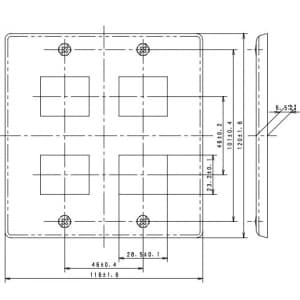 パナソニック フルカラー 新金属標準プレート 4コ用 フルカラー 新金属標準プレート 4コ用 WN7504 画像3