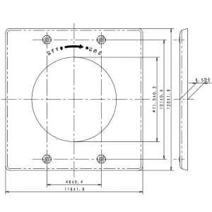 パナソニック フルカラー ステンレスコンセントプレート 丸型 穴径71.5mm フルカラー ステンレスコンセントプレート 丸型 穴径71.5mm WN9616K 画像3