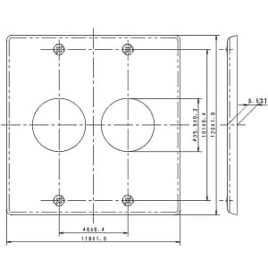 パナソニック フルカラー ステンレスコンセントプレート 丸型 2連用 穴径35.5mm フルカラー ステンレスコンセントプレート 丸型 2連用 穴径35.5mm WN9623K 画像3