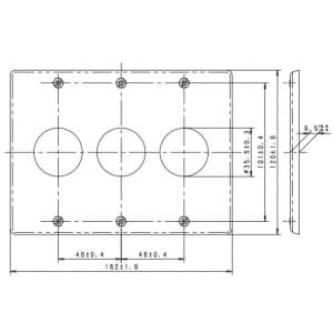 パナソニック フルカラー ステンレスコンセントプレート 丸型 2連用 穴径35.5mm フルカラー ステンレスコンセントプレート 丸型 2連用 穴径35.5mm WN9633K 画像3