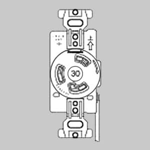 パナソニック フルカラー 埋込引掛接地コンセント 接地リード線付 ミルキーホワイト 30A 250V WF2330W1