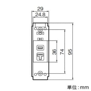 パナソニック ケースウェイはめ込み 15A・20A兼用コンセント 20A 125V ケースウェイはめ込み 15A・20A兼用コンセント 20A 125V WK7821 画像2