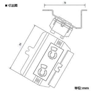 パナソニック フロアコン用器具ブロック 接地抜止コンセント 送り端子付 アース付 2コ口 2P 15A 125V フロアコン用器具ブロック 接地抜止コンセント 送り端子付 アース付 2コ口 2P 15A 125V DU7593 画像2