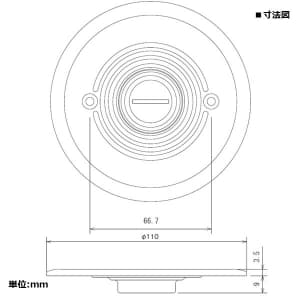 パナソニック フロアプレート 丸型66.7mm 固定型 ベースねじ呼びG22 シルバー フロアプレート 丸型66.7mm 固定型 ベースねじ呼びG22 シルバー DUK7000 画像2