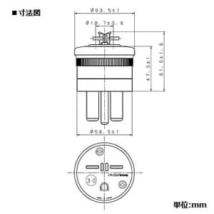 パナソニック 接地2Pキャップ 30A 250V ブラック 接地2Pキャップ 30A 250V ブラック WF5630 画像2