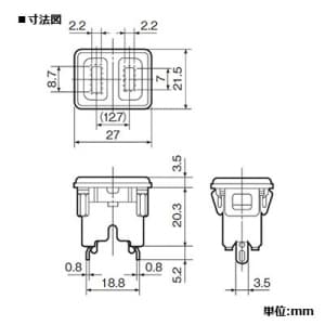 パナソニック 機器用はめ込みコンセント 極性付 15A 125V ブラック 機器用はめ込みコンセント 極性付 15A 125V ブラック WCF1011B 画像2