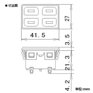 パナソニック 【限定特価】機器用はめ込みダブルコンセント 極性なし 15A 125V ブラック 機器用はめ込みダブルコンセント 極性なし 15A 125V ブラック WCF1022B 画像2