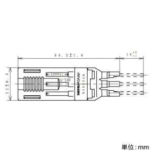 パナソニック 絶縁ホルダー付3心棒型圧着端子 フル端子側面型 VCT3.5〜5.5&#13215;用 絶縁ホルダー付3心棒型圧着端子 フル端子側面型 VCT3.5〜5.5&#13215;用 WV2204K 画像2