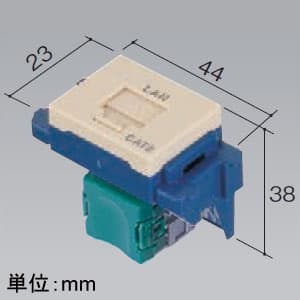 パナソニック 埋込型情報モジュラジャック CAT5E 「LAN」表示付 ベージュ 埋込型情報モジュラジャック CAT5E 「LAN」表示付 ベージュ NR3160F 画像2