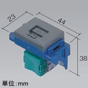 パナソニック 埋込型情報モジュラジャック CAT5E グレー 埋込型情報モジュラジャック CAT5E グレー NR3160H 画像2