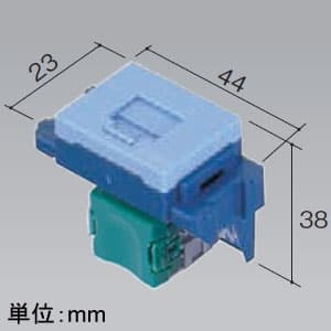 パナソニック 埋込型情報モジュラジャック CAT5E ブルー 埋込型情報モジュラジャック CAT5E ブルー NR3160L 画像2