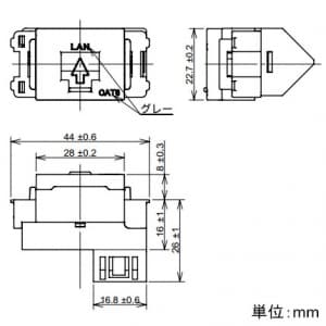 パナソニック 埋込型J-J型情報モジュラジャック CAT6 ホワイト 埋込型J-J型情報モジュラジャック CAT6 ホワイト NR3470W 画像3