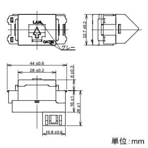 パナソニック 埋込型J-J型情報モジュラジャック CAT5E ホワイト 埋込型J-J型情報モジュラジャック CAT5E ホワイト NR3460W 画像3