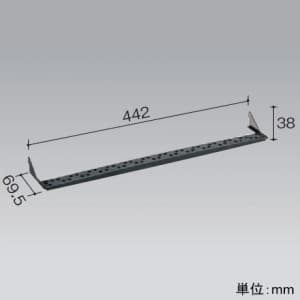 パナソニック モジュラ型パッチパネル110タイプ用ケーブルサポートバー ブラック モジュラ型パッチパネル110タイプ用ケーブルサポートバー ブラック NR21901 画像2