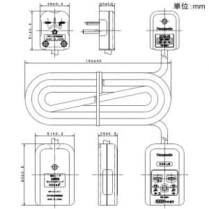 パナソニック 200V器具用延長コード 接地15A・20A兼用 3mコード付 20A 250V ミルキーホワイト 200V器具用延長コード 接地15A・20A兼用 3mコード付 20A 250V ミルキーホワイト WH4931WP 画像2