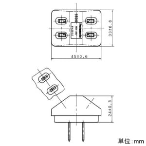 パナソニック 三角タップ 15A 125V 三角タップ 15A 125V WH2012BP 画像2