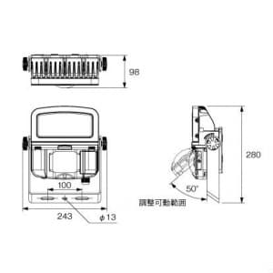 OPTEX LEDセンサーライト 調光タイプ LED白色(クールホワイト) LEDセンサーライト 調光タイプ LED白色(クールホワイト) LC-3300SC90DPRO 画像5